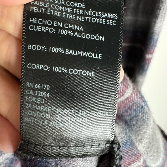 urban outfitters plaid flannel button-down long sleeve shirt boyfriend fit small - Picture 9 of 15